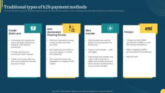 Traditional Types Of B2b Payment Methods Online Portal Management In B2b Ecommerce