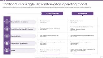 Traditional Versus Agile HR Transformation Operating Model