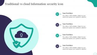 Traditional Vs Cloud Information Security Icon