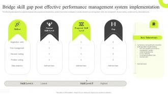Traditional VS New Performance Bridge Skill Gap Post Effective Performance Management System