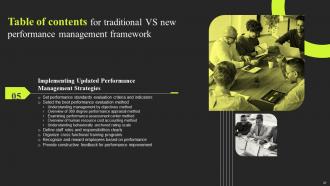 Traditional VS New Performance Management Framework Powerpoint Presentation Slides Appealing Image