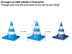 Traffic cones fallen powerpoint presentation slides
