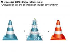 Traffic cones fallen powerpoint presentation slides