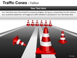 Traffic cones fallen powerpoint presentation slides db