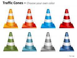 Traffic cones fallen powerpoint presentation slides db