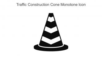 Traffic Construction Cone Monotone Icon In Powerpoint Pptx Png And Editable Eps Format