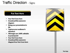 Traffic direction signs powerpoint presentation slides