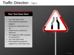 Traffic Direction Signs Powerpoint Presentation Slides DB