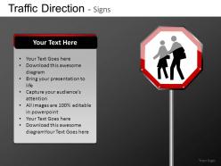 Traffic direction signs powerpoint presentation slides db