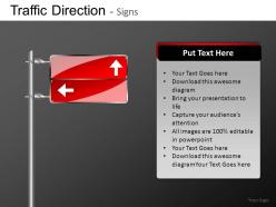 Traffic direction signs powerpoint presentation slides db