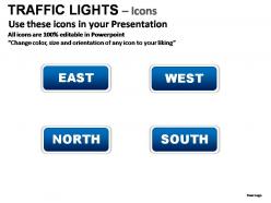 Traffic lights icons powerpoint presentation slides