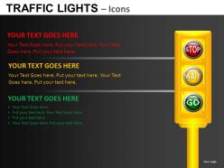 Traffic lights icons powerpoint presentation slides db