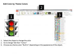 Traffic lights powerpoint template slide