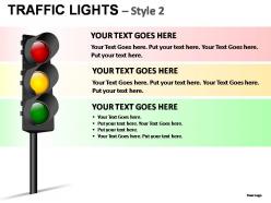Traffic lights style 2 powerpoint presentation slides