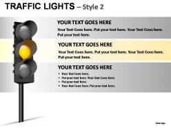 Traffic lights style 2 powerpoint presentation slides