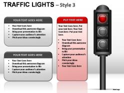 Traffic lights style 3 powerpoint presentation slides