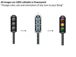 Traffic lights style 3 powerpoint presentation slides db