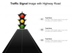 Traffic signal image with highway road