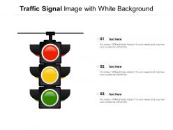 Traffic signal image with white background