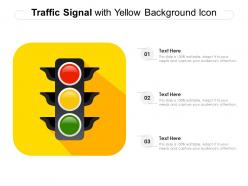 Traffic signal with yellow background icon