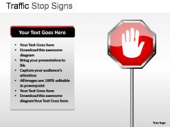 Traffic stop signs powerpoint presentation slides