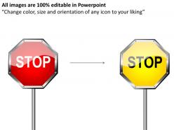 Traffic stop signs powerpoint presentation slides db