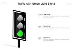 Traffic with green light signal