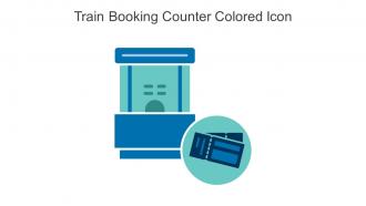 Train Booking Counter Colored Icon In Powerpoint Pptx Png And Editable Eps Format