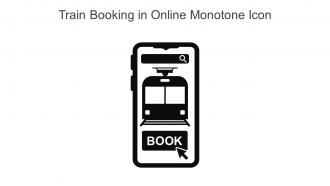 Train Booking In Online Monotone Icon In Powerpoint Pptx Png And Editable Eps Format