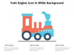 Train engine icon in white background
