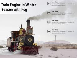 Train Engine In Winter Season With Fog