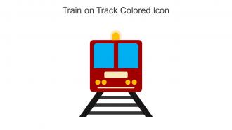 Train On Track Colored Icon In Powerpoint Pptx Png And Editable Eps Format