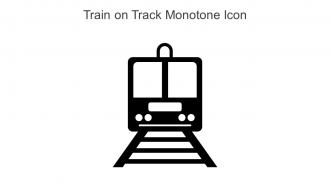 Train On Track Monotone Icon In Powerpoint Pptx Png And Editable Eps Format