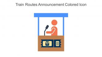 Train Routes Announcement Colored Icon In Powerpoint Pptx Png And Editable Eps Format