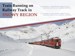 Train Running On Railway Track In Snowy Region
