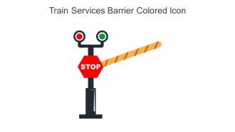 Train Services Barrier Colored Icon In Powerpoint Pptx Png And Editable Eps Format