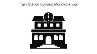 Train Station Building Monotone Icon In Powerpoint Pptx Png And Editable Eps Format