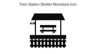Train Station Shelter Monotone Icon In Powerpoint Pptx Png And Editable Eps Format