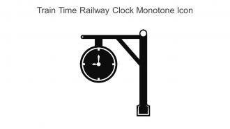 Train Time Railway Clock Monotone Icon In Powerpoint Pptx Png And Editable Eps Format