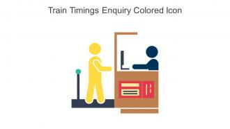 Train Timings Enquiry Colored Icon In Powerpoint Pptx Png And Editable Eps Format