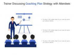 Trainer discussing coaching plan strategy with attendees