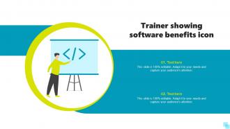 Trainer Showing Software Benefits Icon