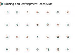 Training and development icons slide checklist gears ppt powerpoint presentation icon themes