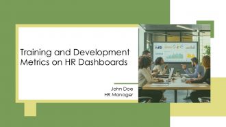 Training And Development Metrics On HR Dashboards PPT Sample AT