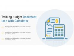 Training budget document icon with calculator
