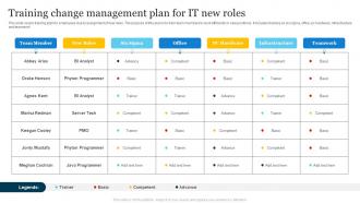 Training Change Management Plan For It New Roles