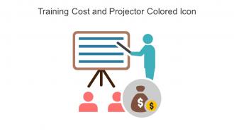 Training Cost And Projector Colored Icon In Powerpoint Pptx Png And Editable Eps Format