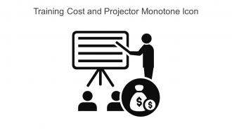 Training Cost And Projector Monotone Icon In Powerpoint Pptx Png And Editable Eps Format