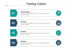 Training culture ppt powerpoint presentation portfolio graphics template cpb