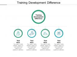 Training development difference ppt powerpoint presentation ideas professional cpb